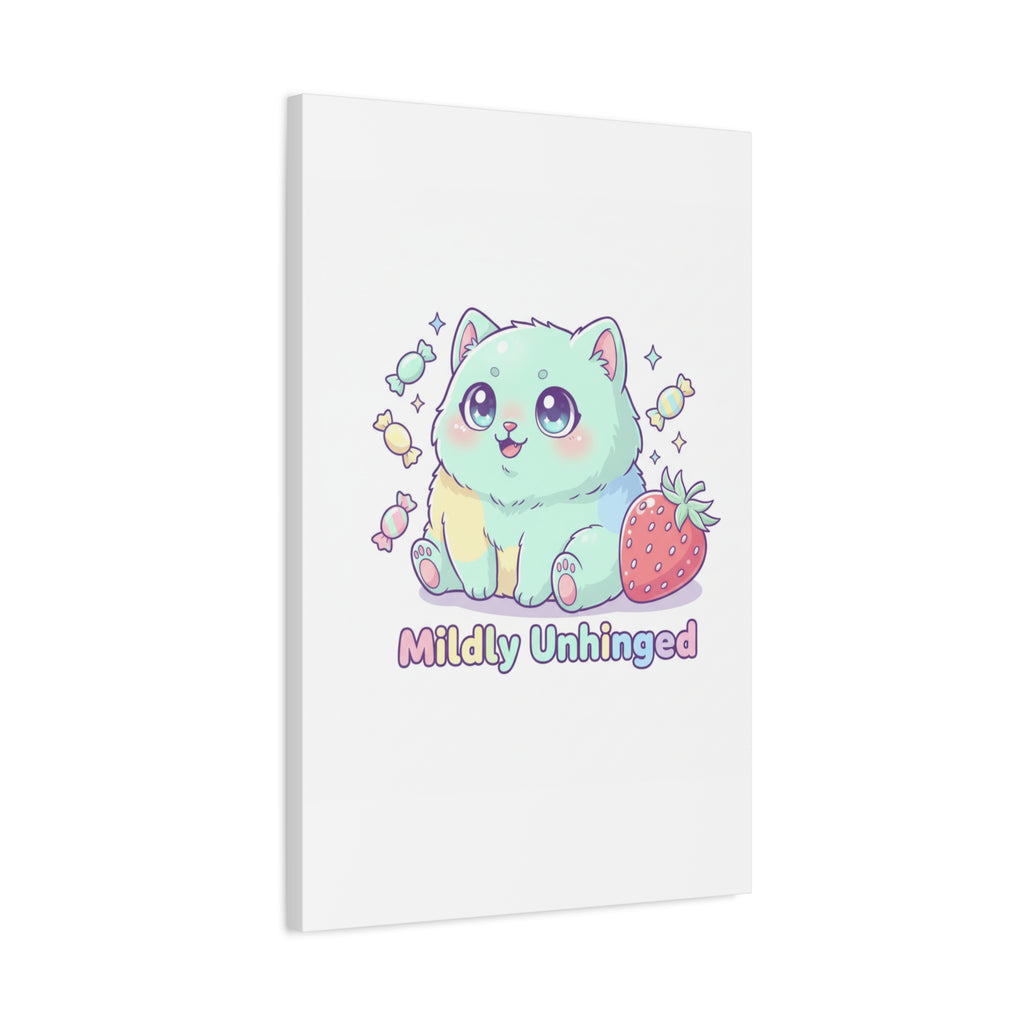 Mildly Unhinged Cute Kawaii Monster Canvas