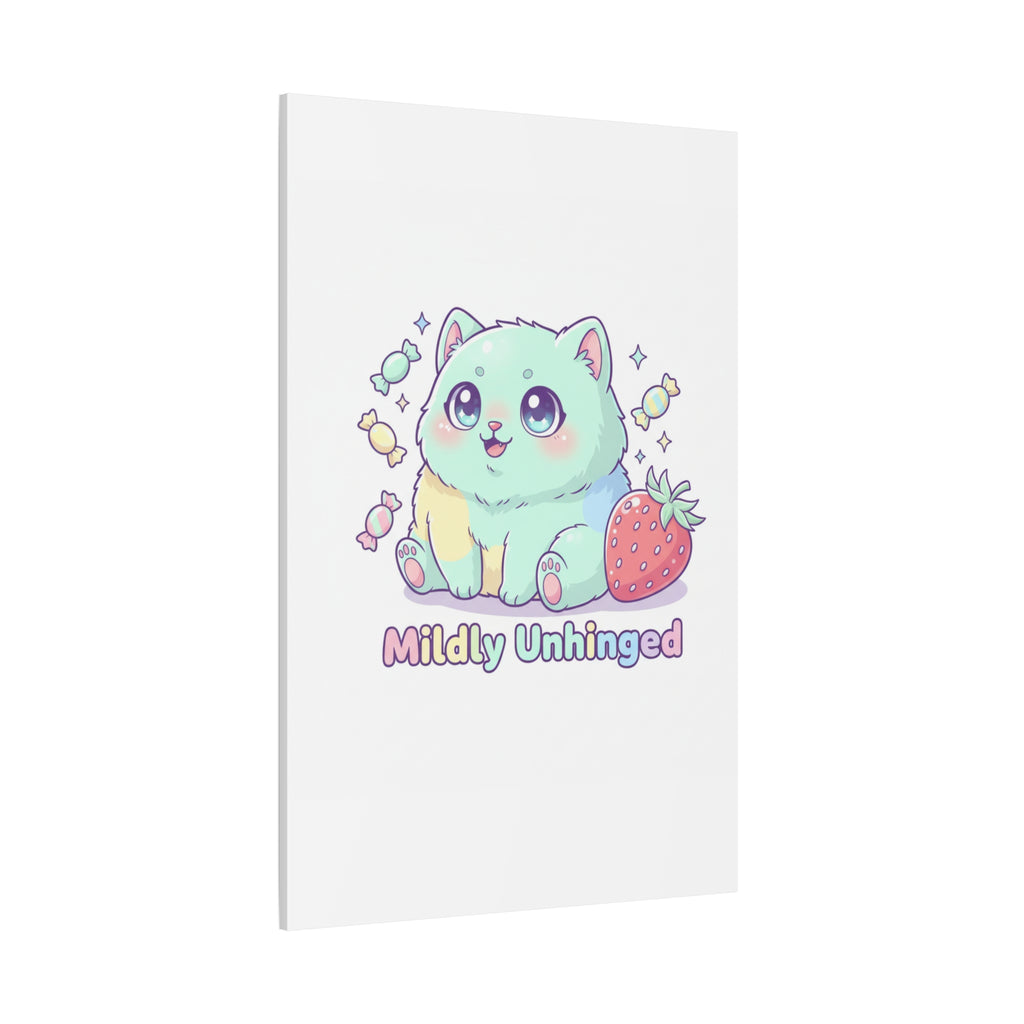 Mildly Unhinged Cute Kawaii Monster Canvas