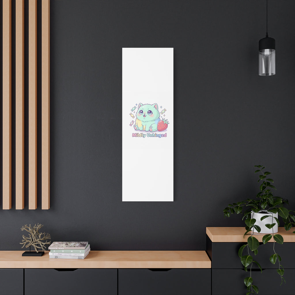 Mildly Unhinged Cute Kawaii Monster Canvas