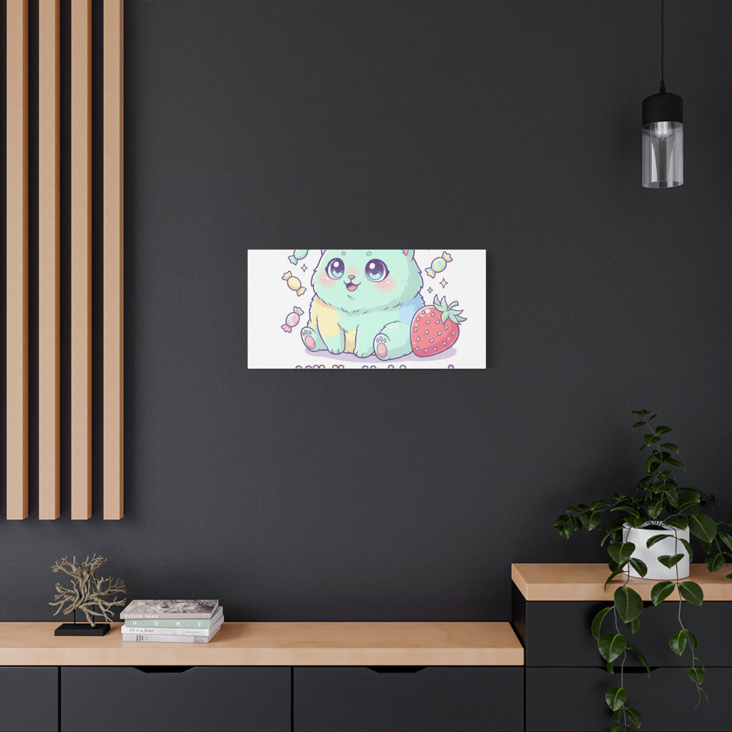 Mildly Unhinged Cute Kawaii Monster Canvas