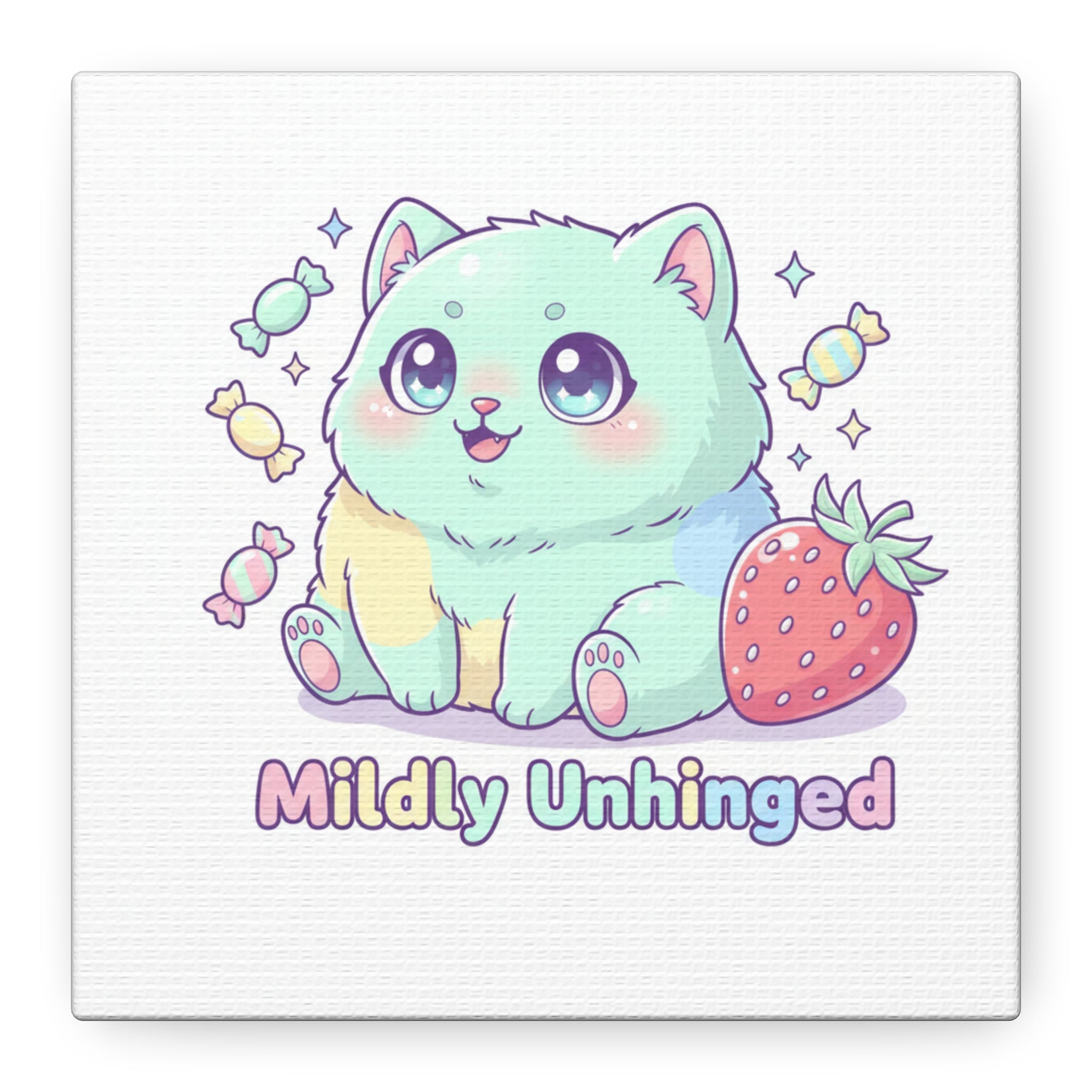 Mildly Unhinged Cute Kawaii Monster Canvas