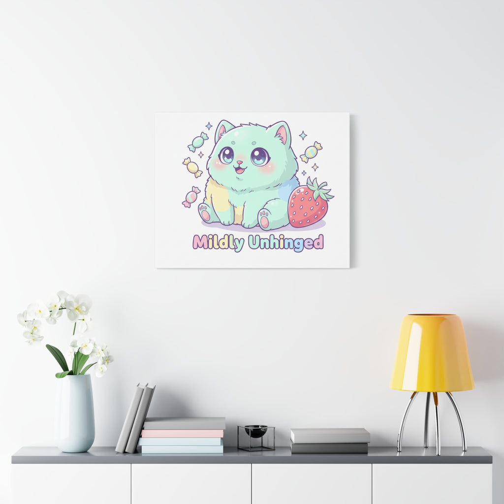 Mildly Unhinged Cute Kawaii Monster Canvas