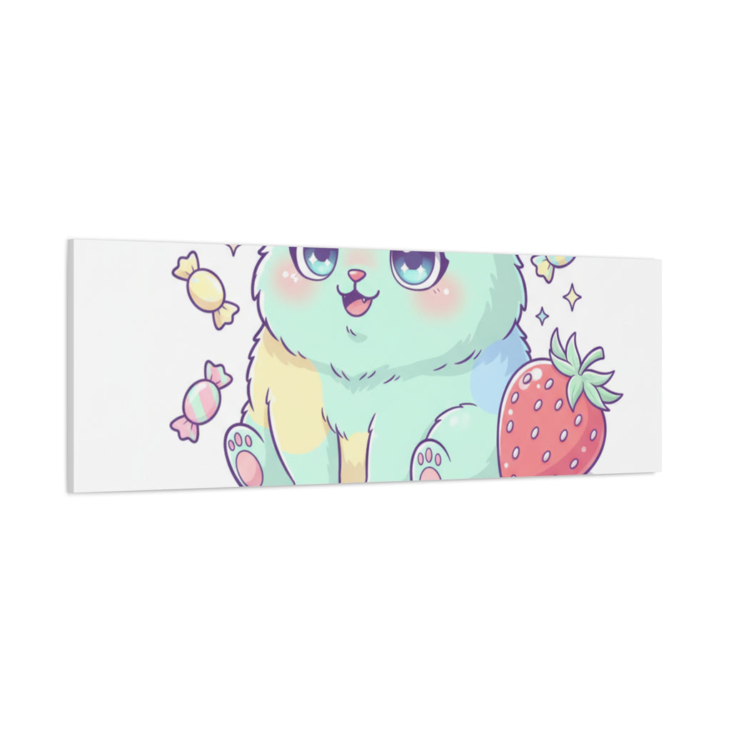 Mildly Unhinged Cute Kawaii Monster Canvas