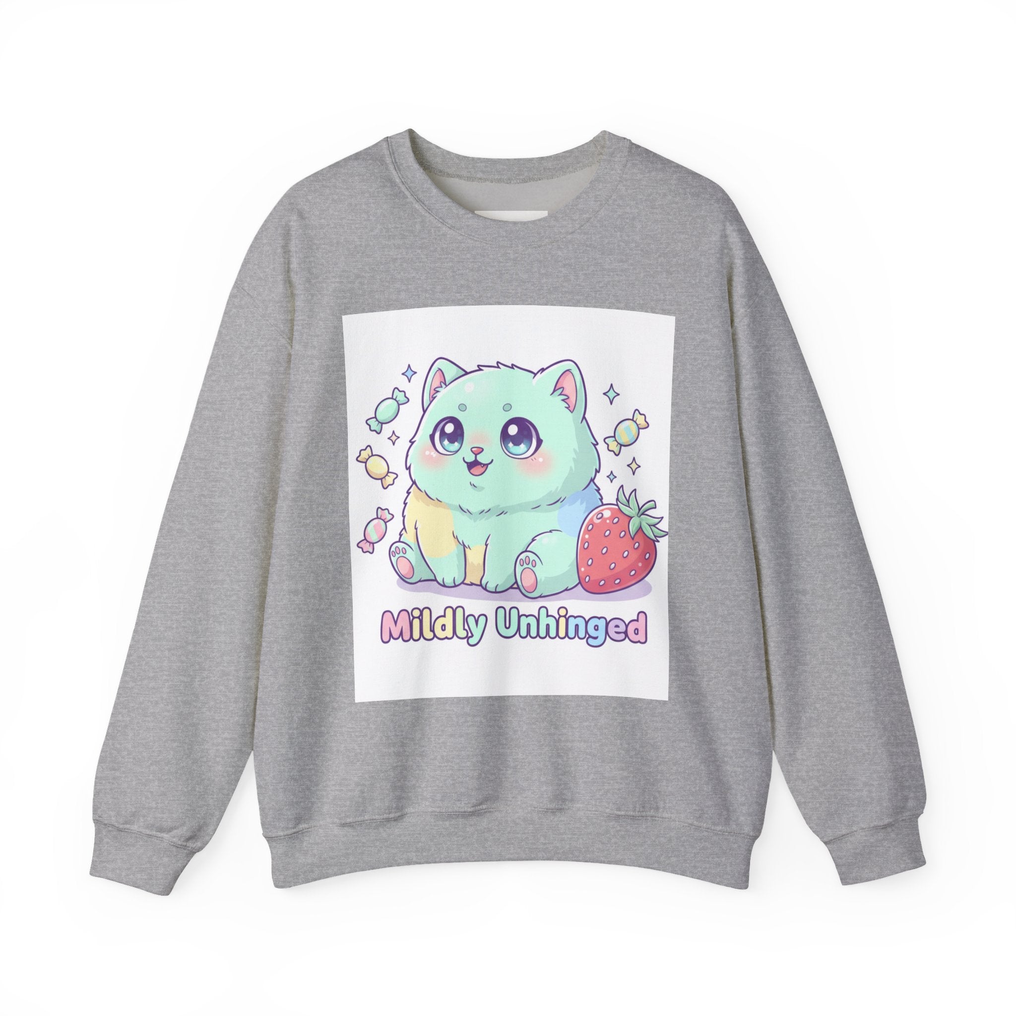 Mildly Unhinged Kawaii Cat Sweatshirt