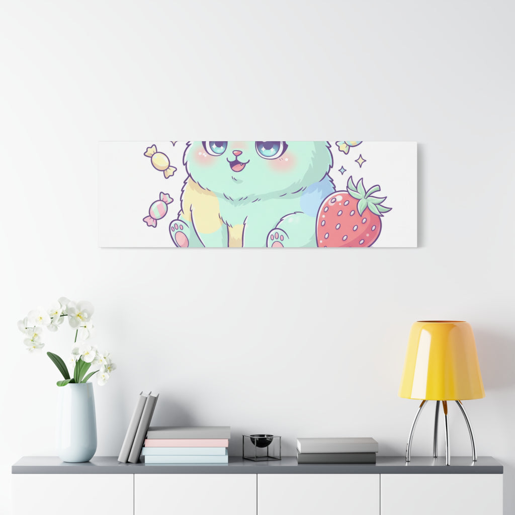 Mildly Unhinged Cute Kawaii Monster Canvas