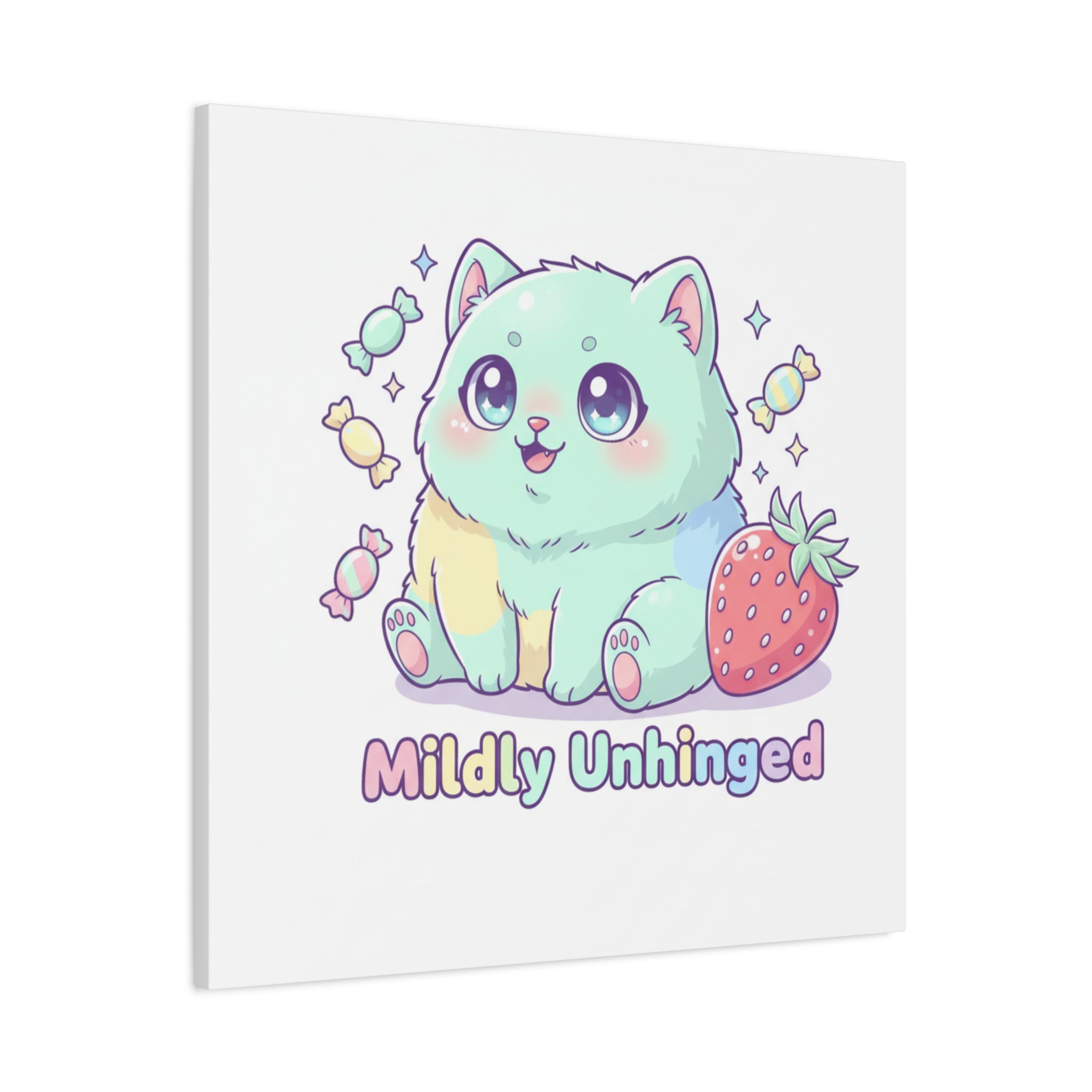 Mildly Unhinged Cute Kawaii Monster Canvas