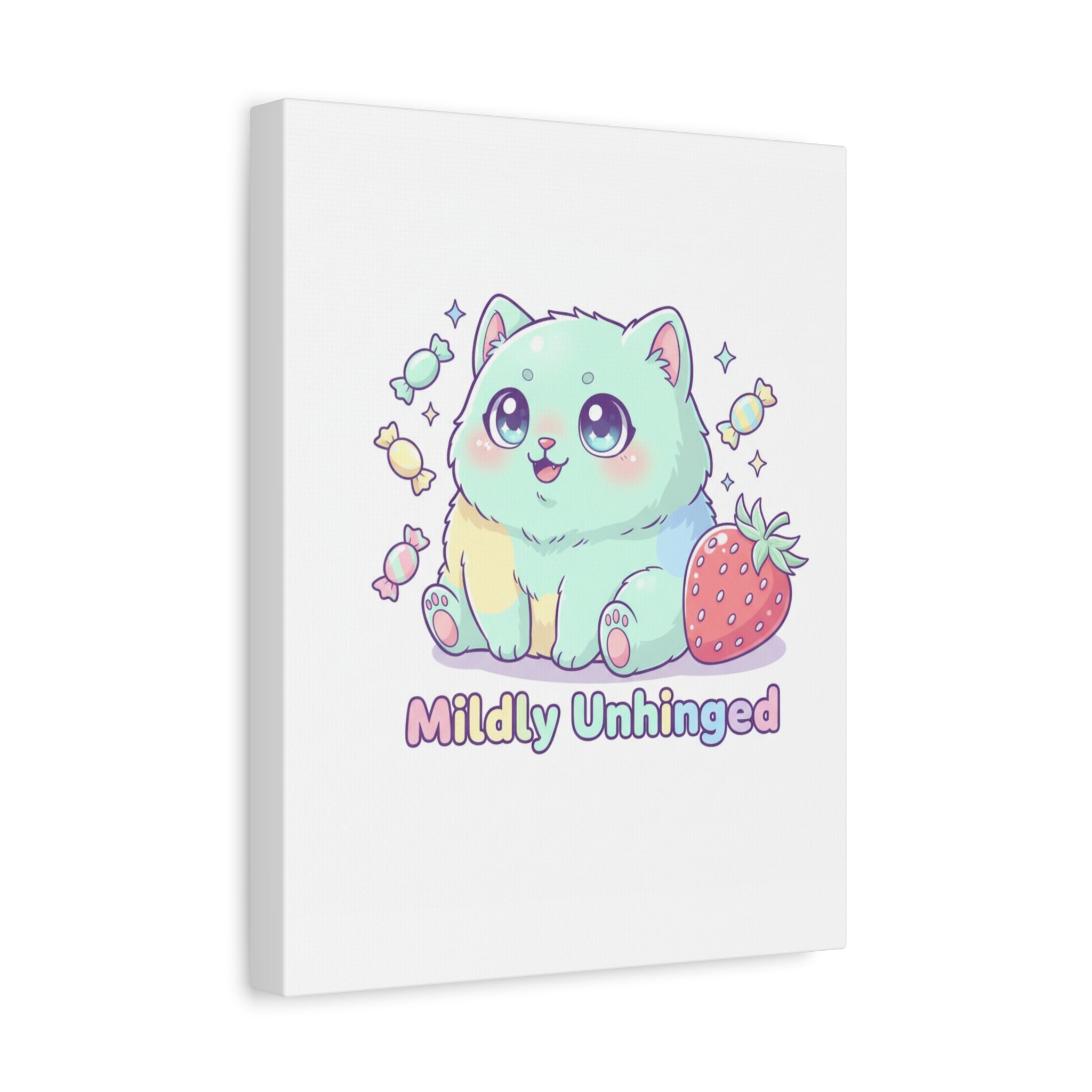 Mildly Unhinged Cute Kawaii Monster Canvas