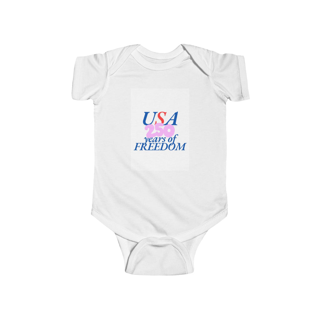 USA 25 Years of Freedom Infant Bodysuit | in White NB (0-3M) | Kids clothes | Al Mery's Paradise