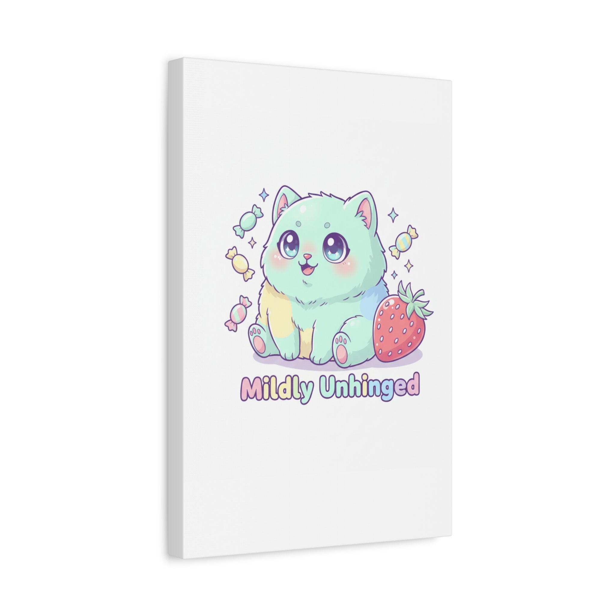 Mildly Unhinged Cute Kawaii Monster Canvas