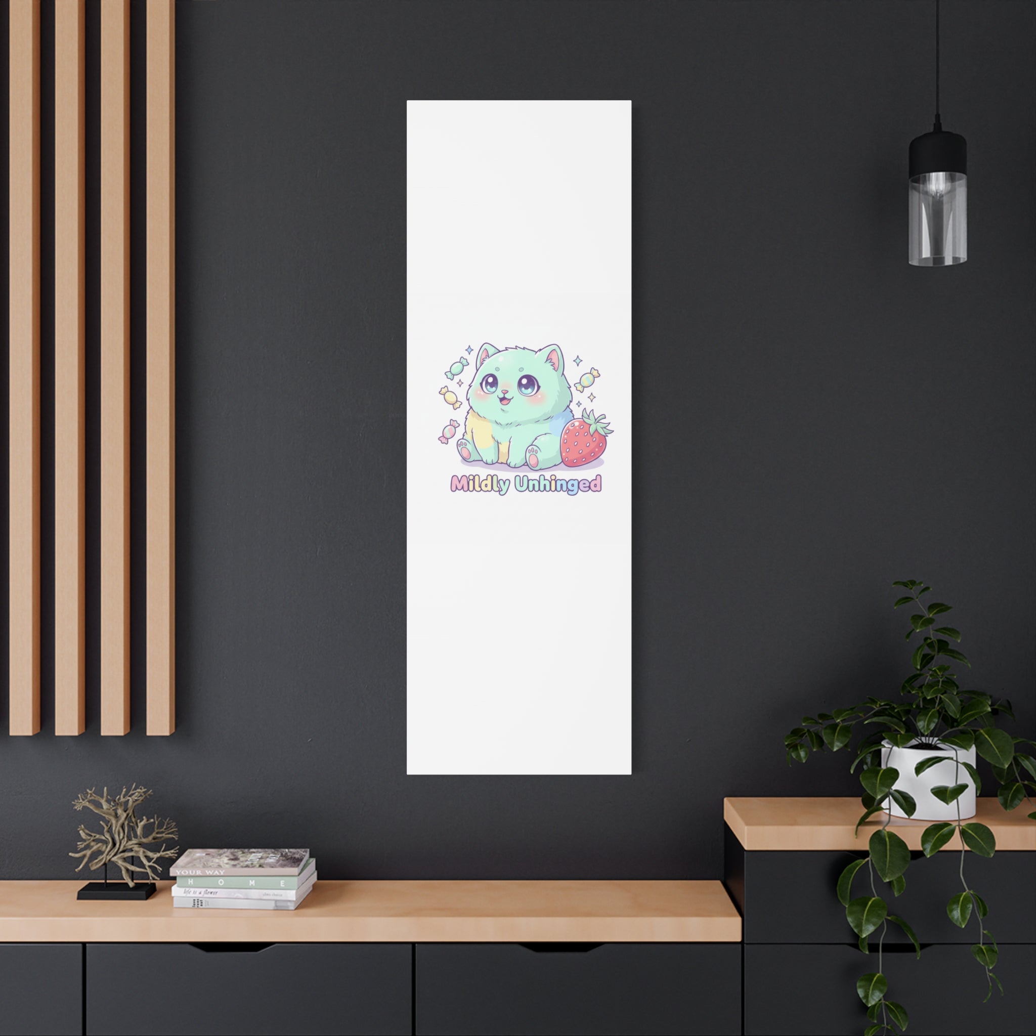 Mildly Unhinged Cute Kawaii Monster Canvas
