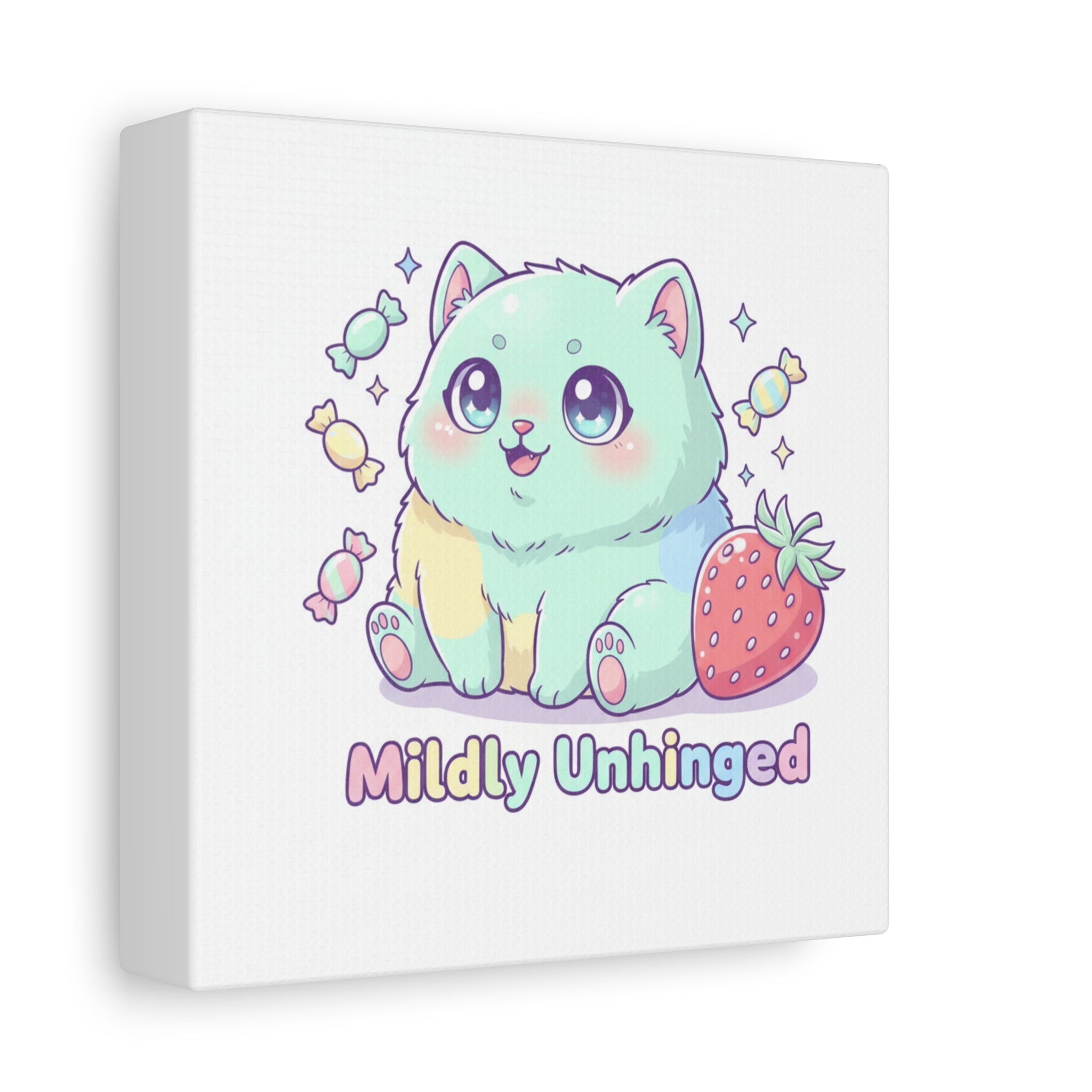 Mildly Unhinged Cute Kawaii Monster Canvas