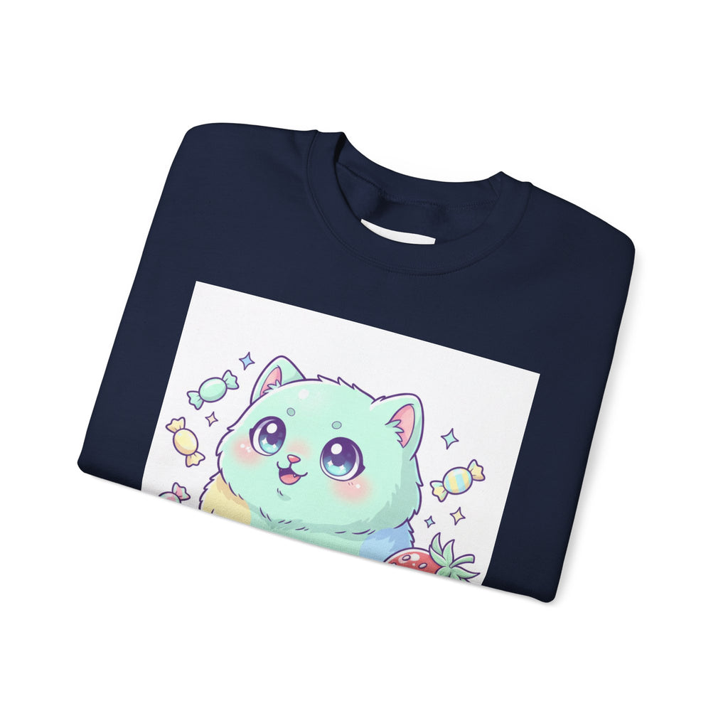 Mildly Unhinged Kawaii Cat Sweatshirt