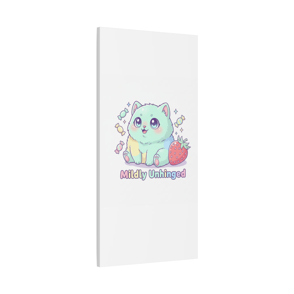 Mildly Unhinged Cute Kawaii Monster Canvas