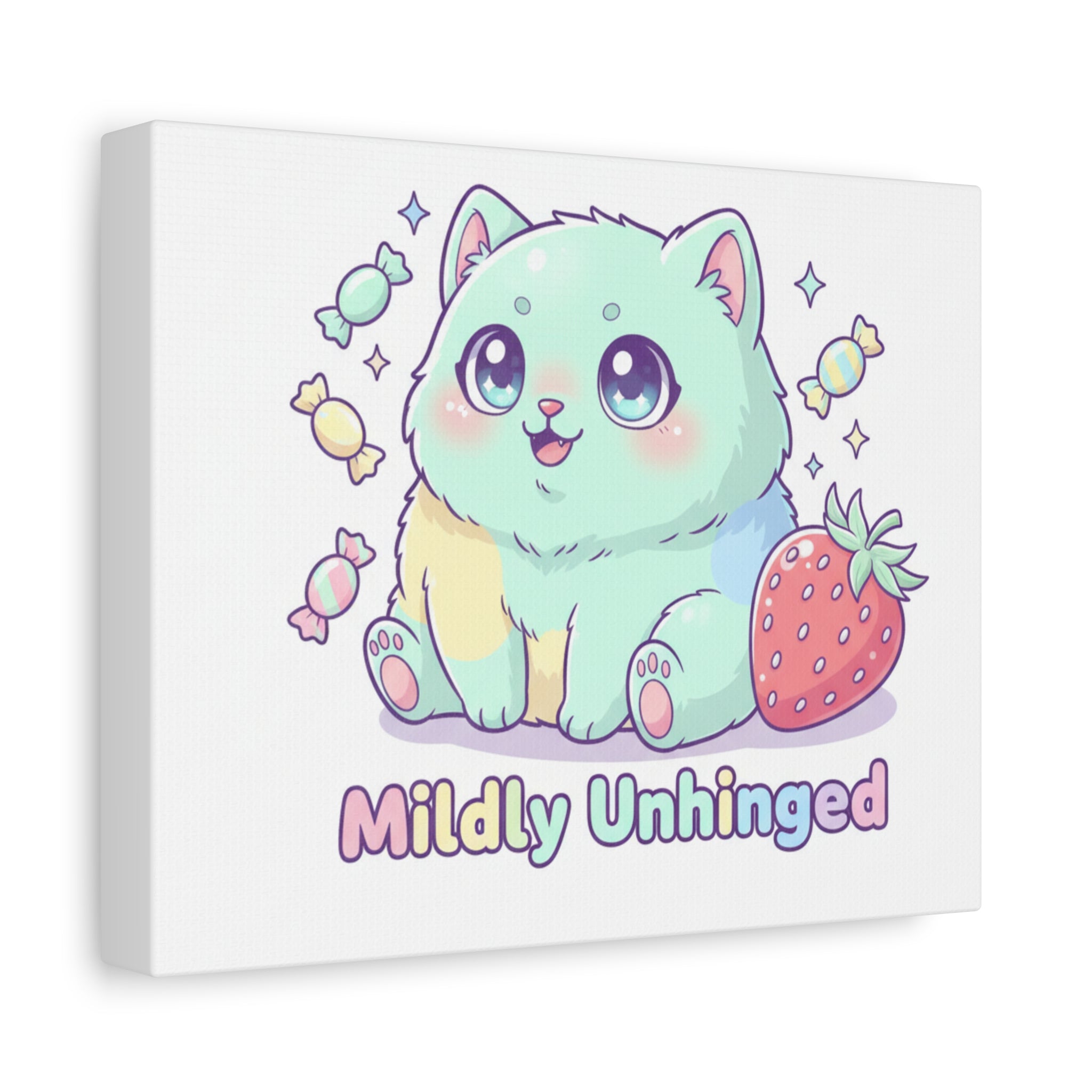 Mildly Unhinged Cute Kawaii Monster Canvas