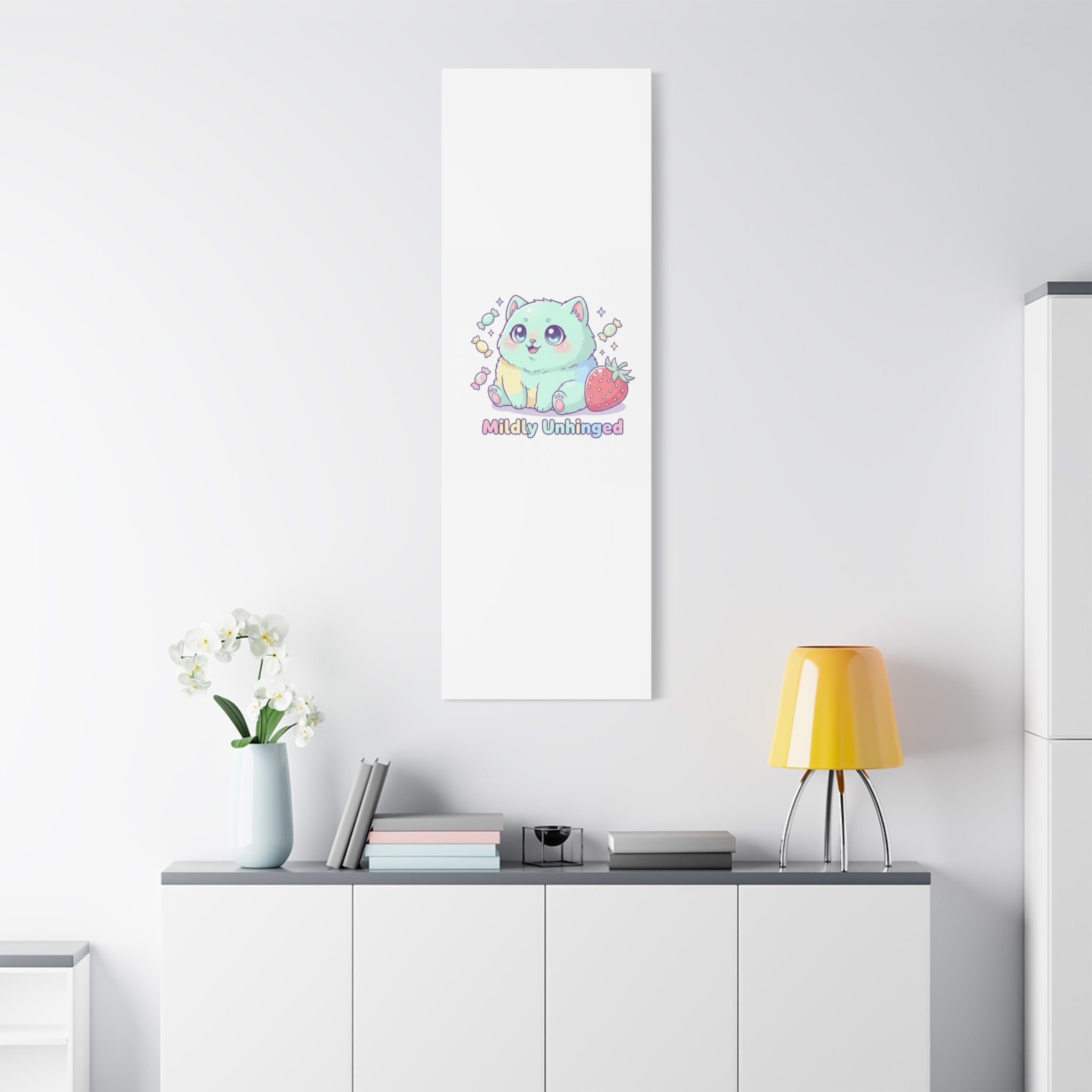 Mildly Unhinged Cute Kawaii Monster Canvas