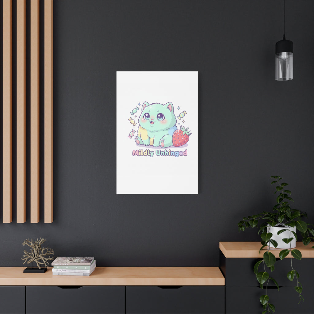 Mildly Unhinged Cute Kawaii Monster Canvas