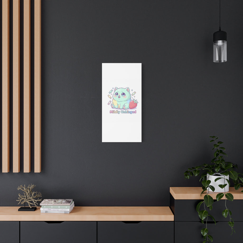 Mildly Unhinged Cute Kawaii Monster Canvas
