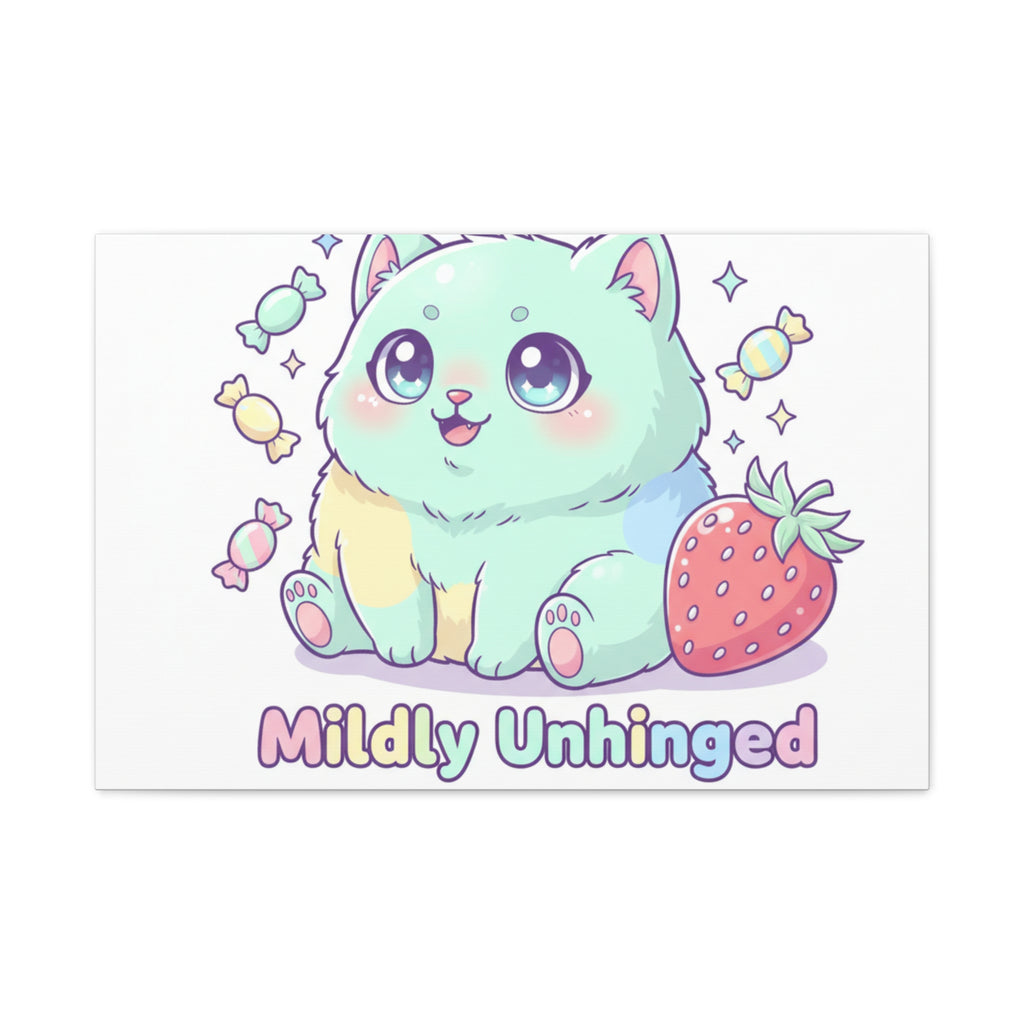 Mildly Unhinged Cute Kawaii Monster Canvas