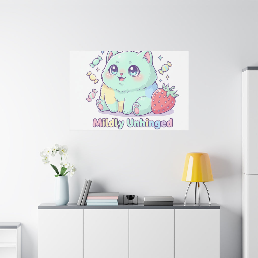 Mildly Unhinged Cute Kawaii Monster Canvas