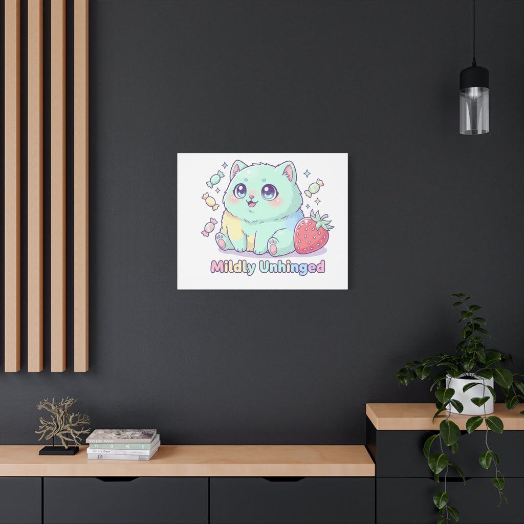 Mildly Unhinged Cute Kawaii Monster Canvas