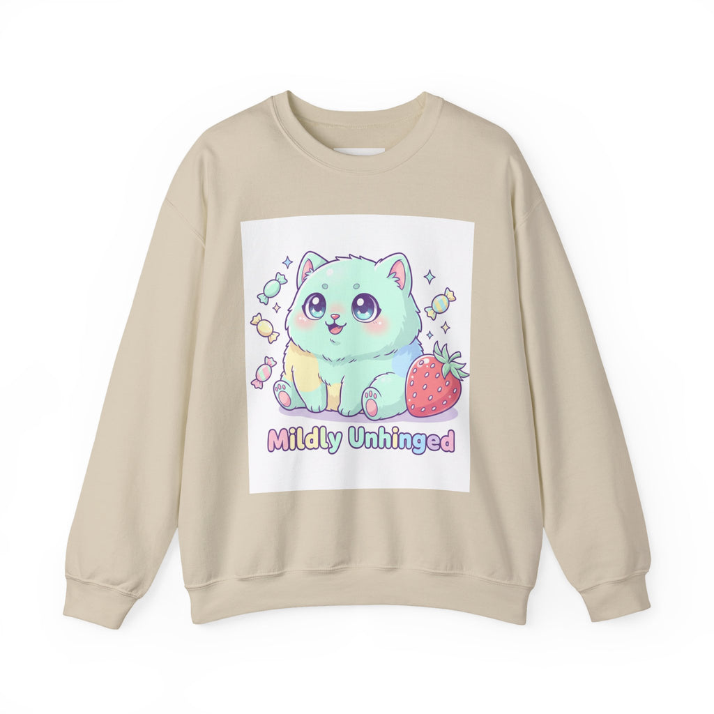 Mildly Unhinged Kawaii Cat Sweatshirt