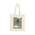 Warped Checker Print Tote | dizzy checker pattern, mod gr... | in Natural 15" x 16" | Bags | Al Mery's Paradise