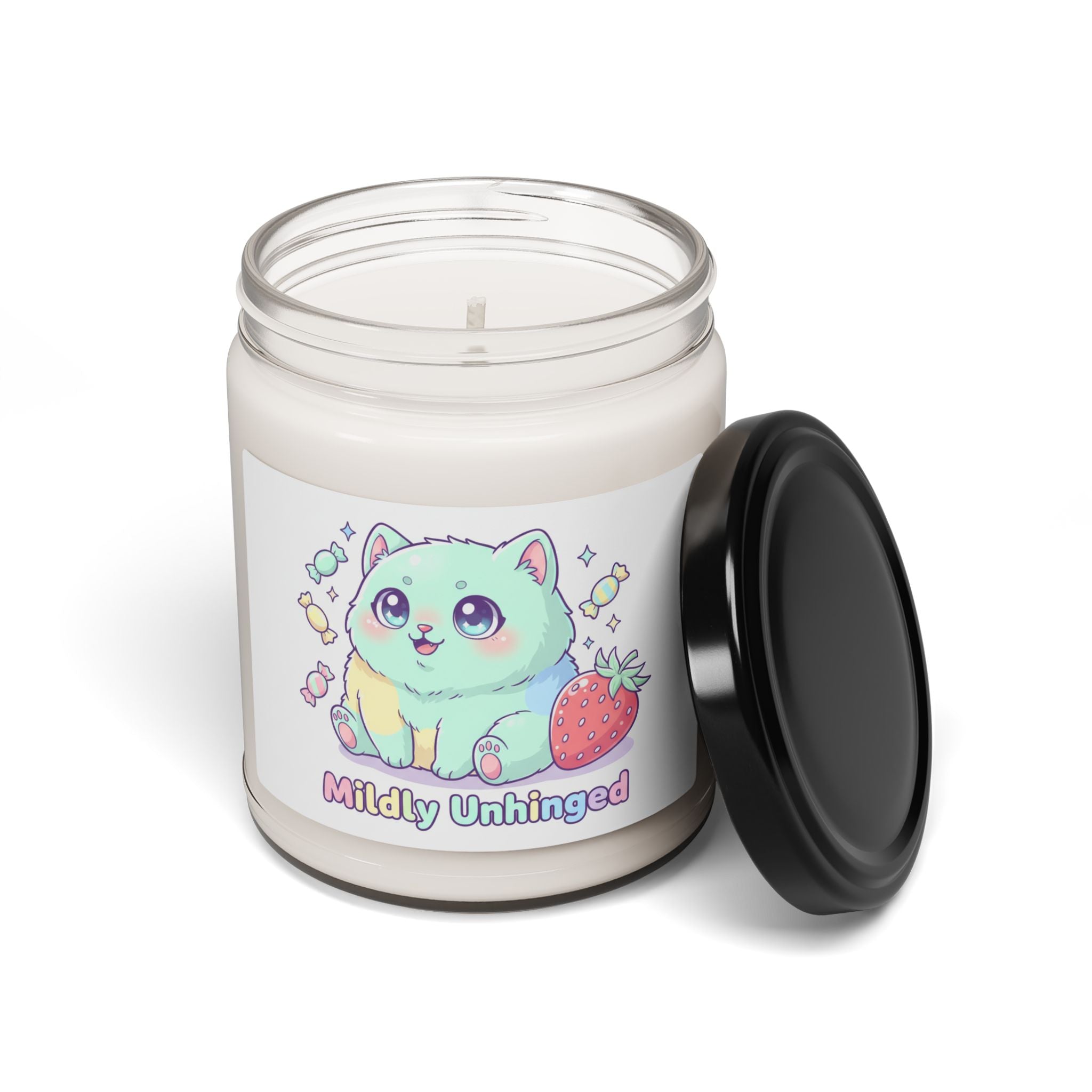 Mildly Unhinged Cute Cat Candle