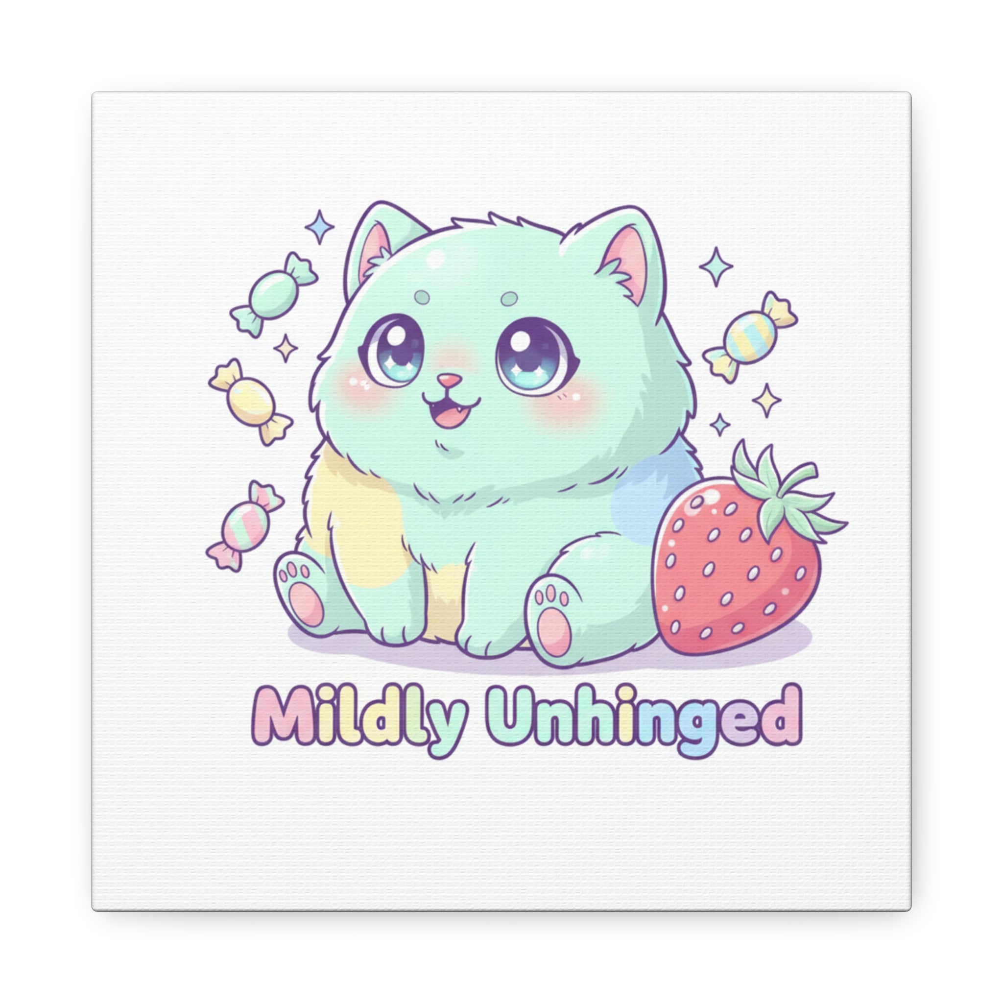 Mildly Unhinged Cute Kawaii Monster Canvas