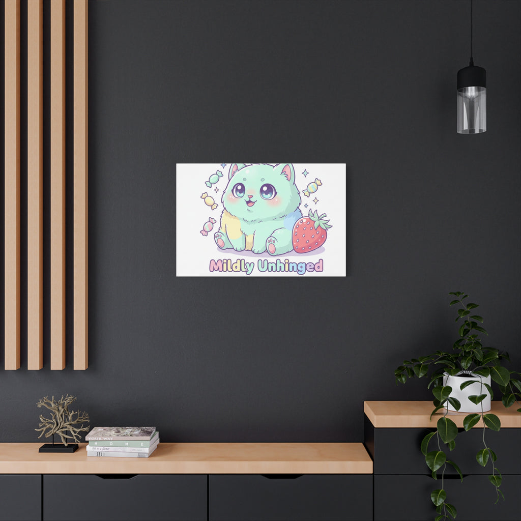 Mildly Unhinged Cute Kawaii Monster Canvas