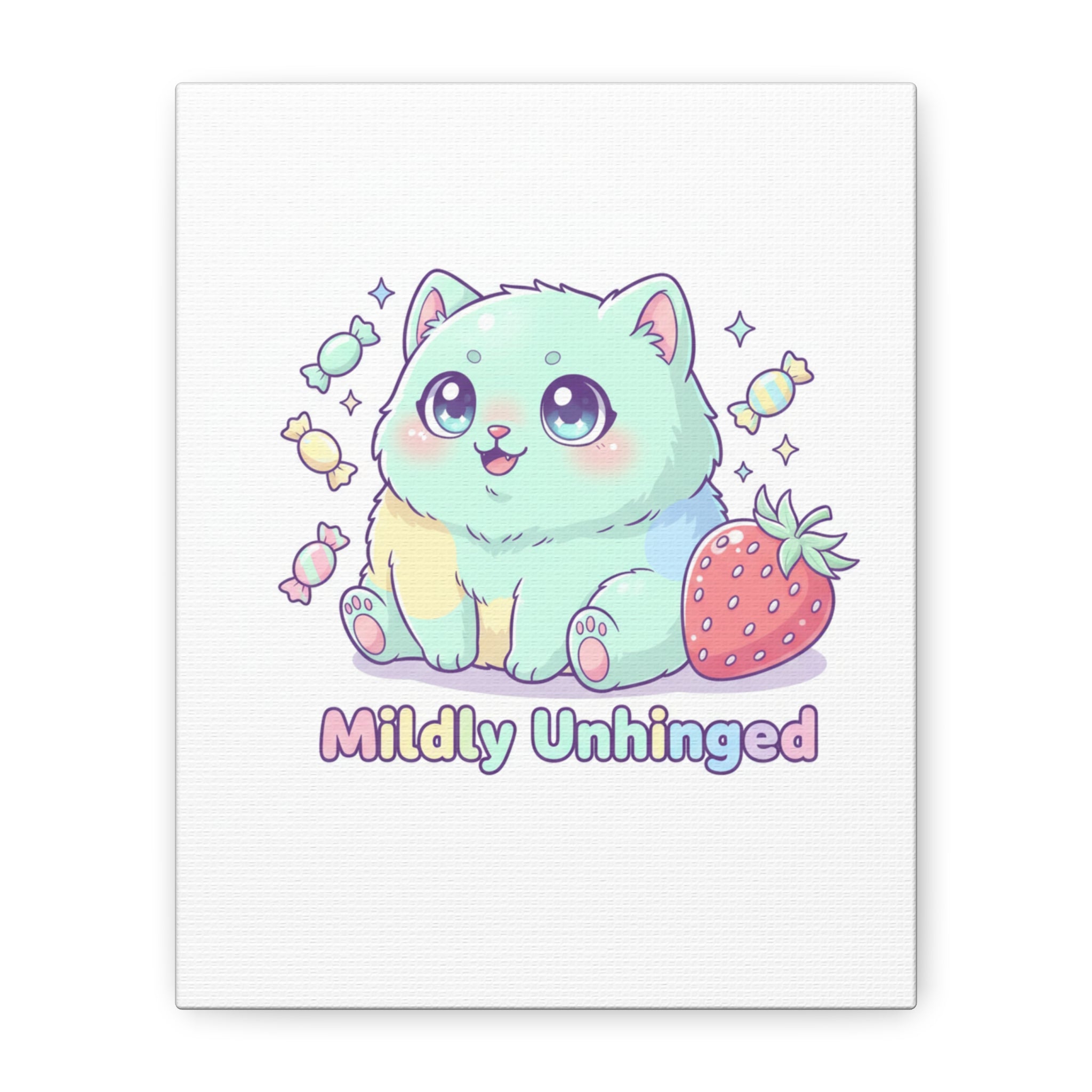 Mildly Unhinged Cute Kawaii Monster Canvas