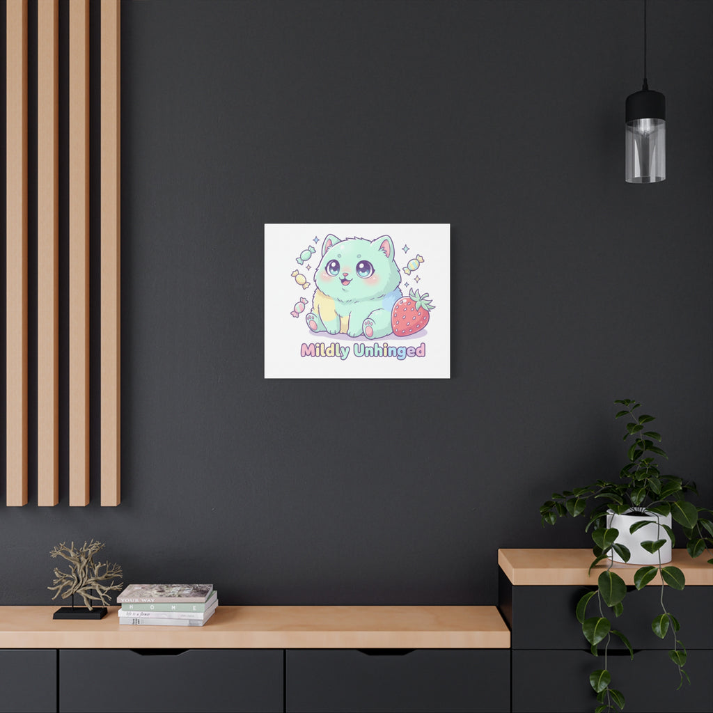 Mildly Unhinged Cute Kawaii Monster Canvas
