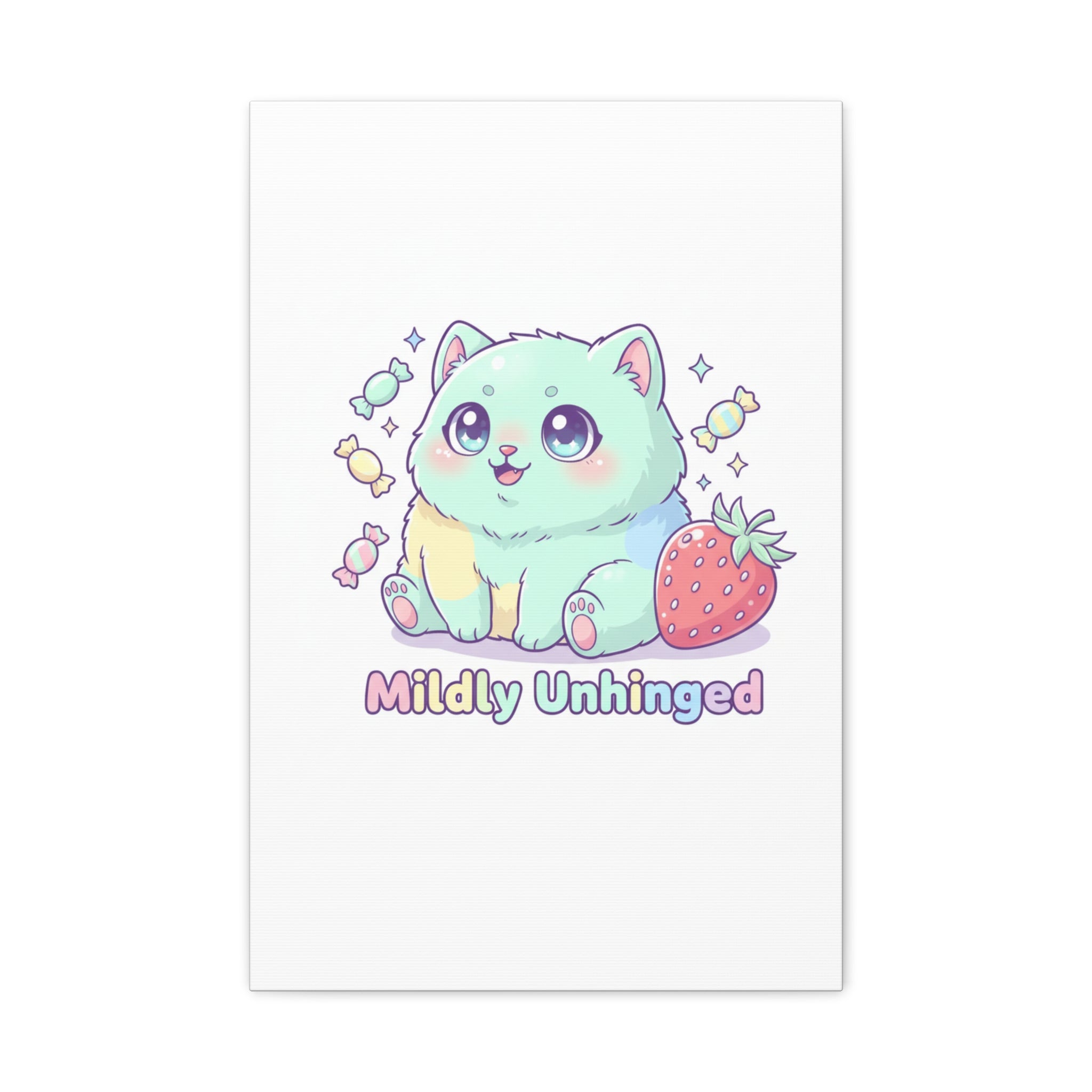 Mildly Unhinged Cute Kawaii Monster Canvas