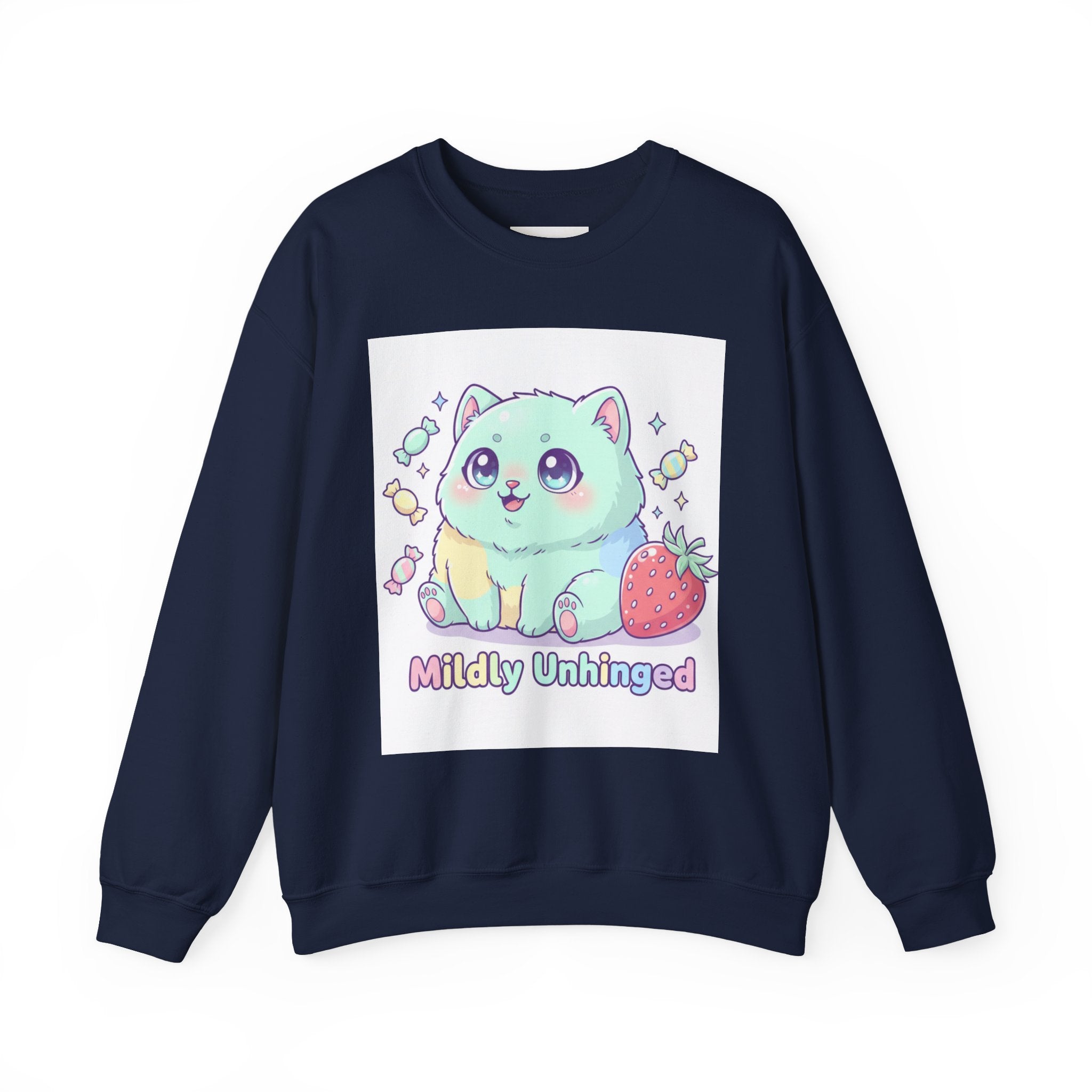 Mildly Unhinged Kawaii Cat Sweatshirt