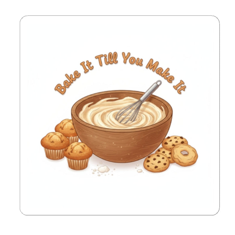 Bake It Till You Make It Sticker | Cozy Baking, Cookie Lover