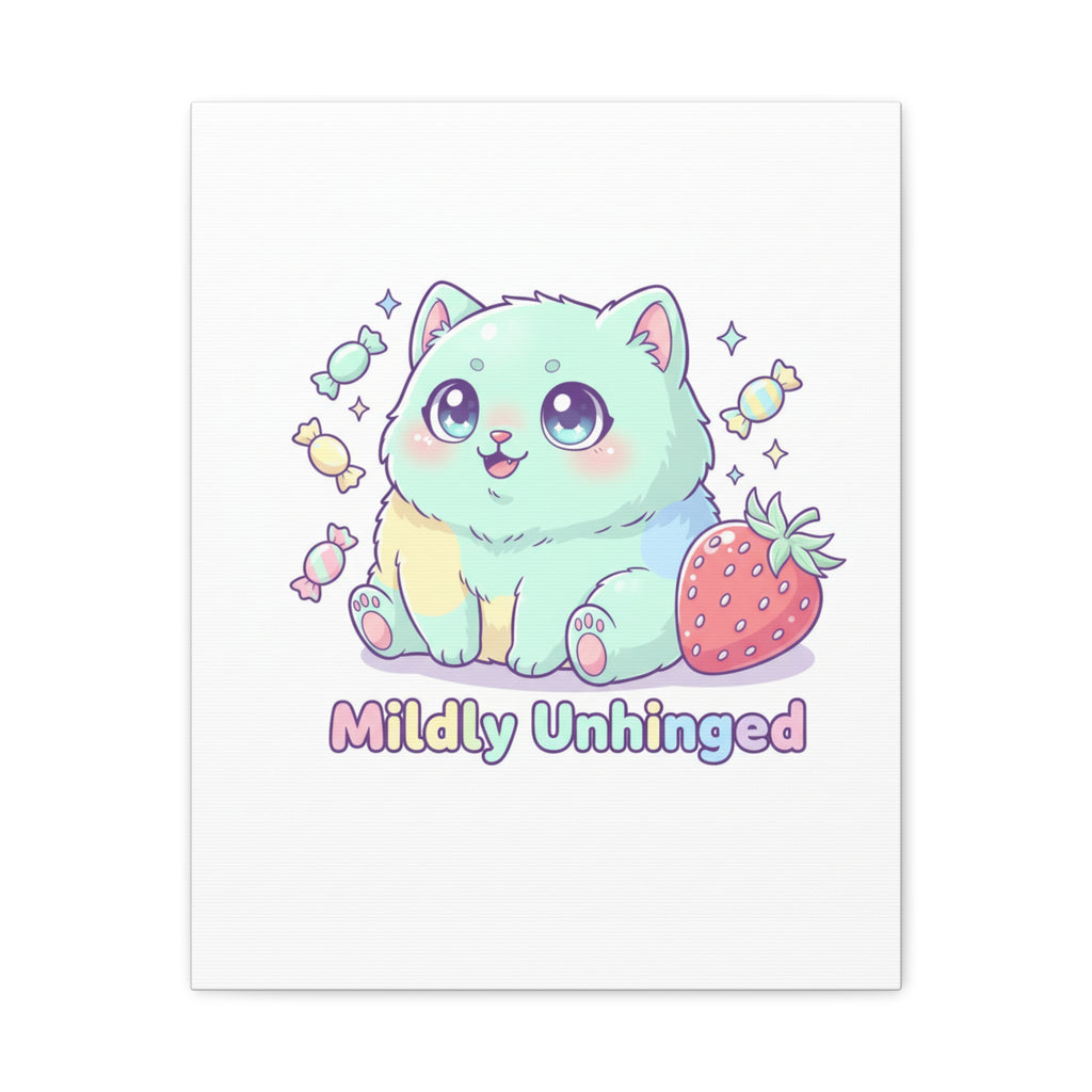 Mildly Unhinged Cute Kawaii Monster Canvas