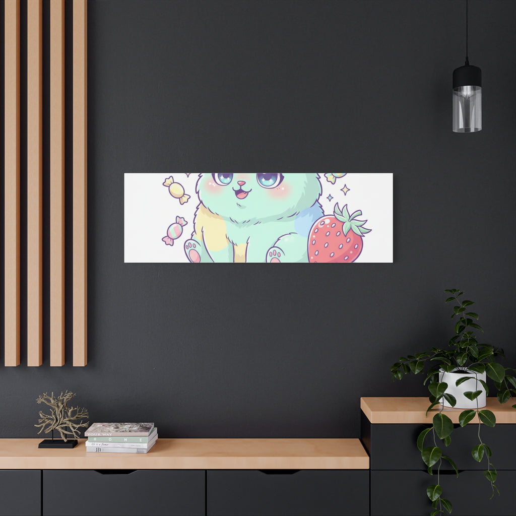 Mildly Unhinged Cute Kawaii Monster Canvas