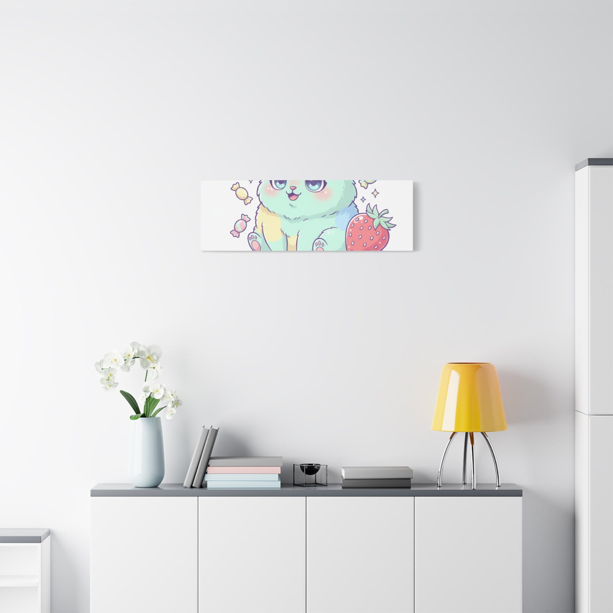 Mildly Unhinged Cute Kawaii Monster Canvas