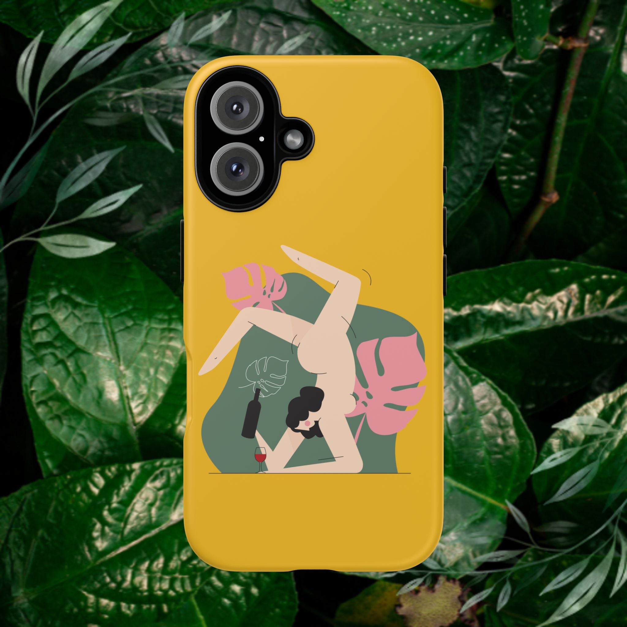 Yellow Abstract Yoga Pose Phone Case