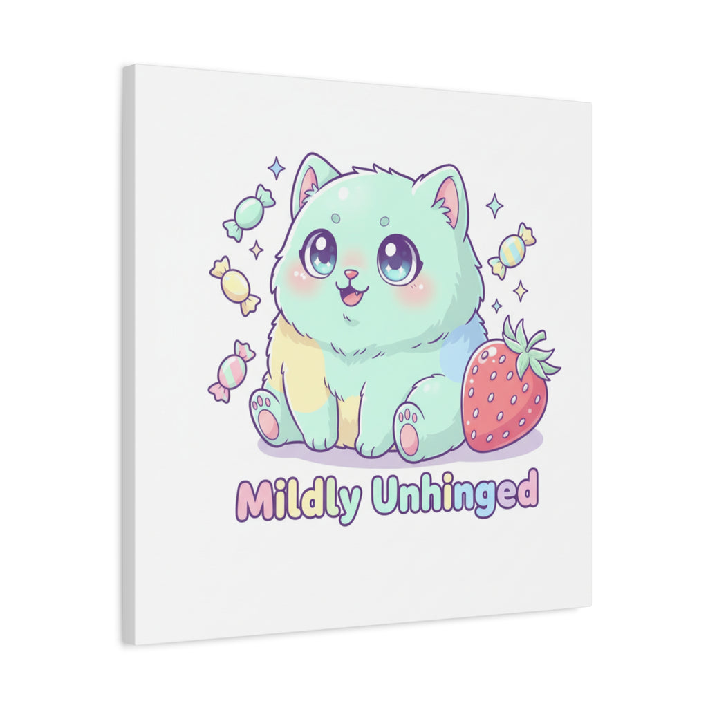 Mildly Unhinged Cute Kawaii Monster Canvas
