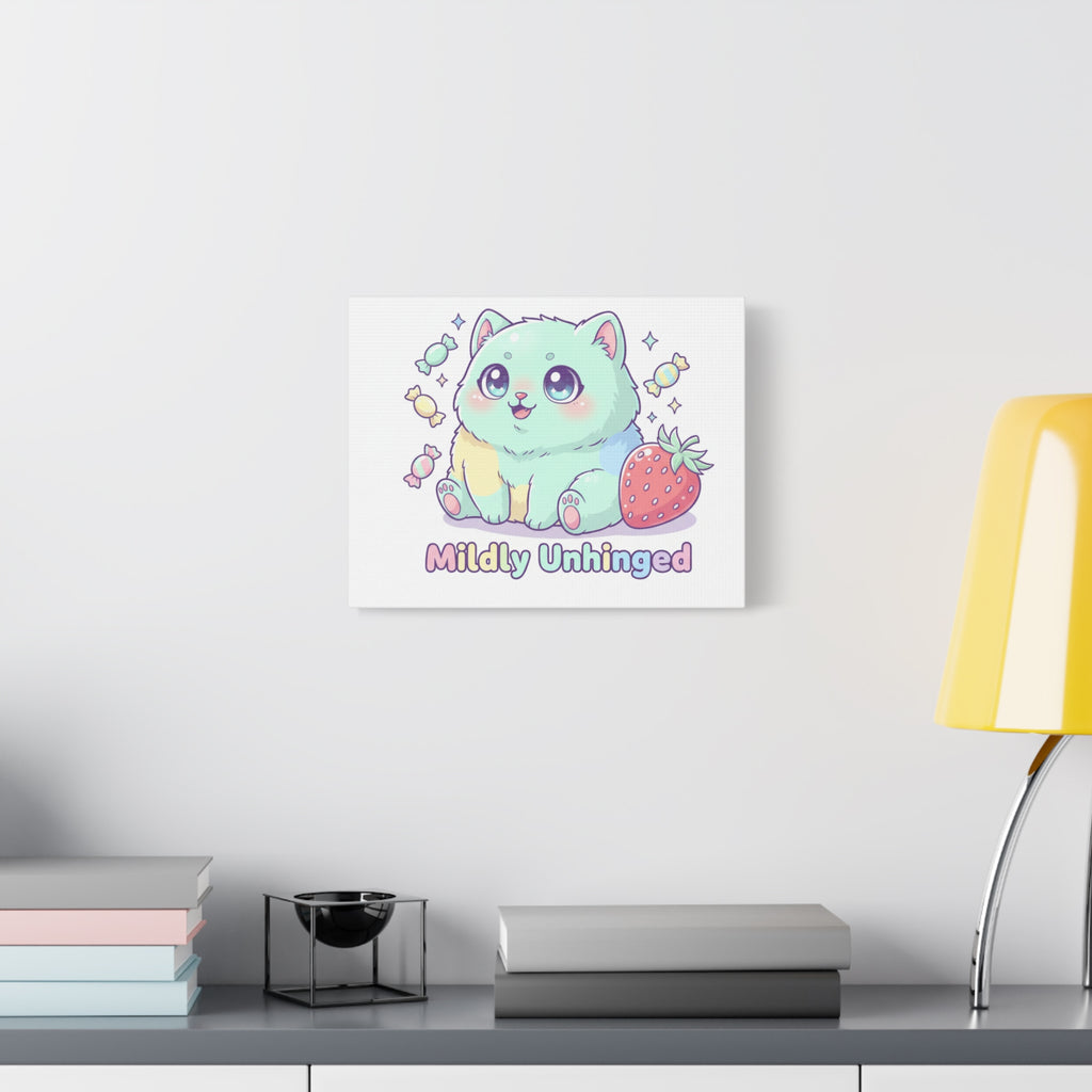 Mildly Unhinged Cute Kawaii Monster Canvas