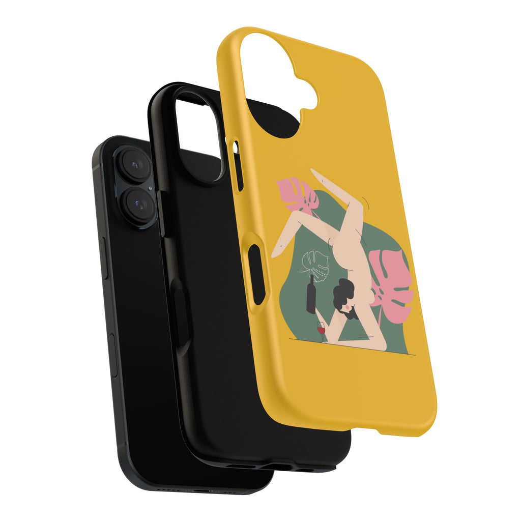 Yellow Abstract Yoga Pose Phone Case