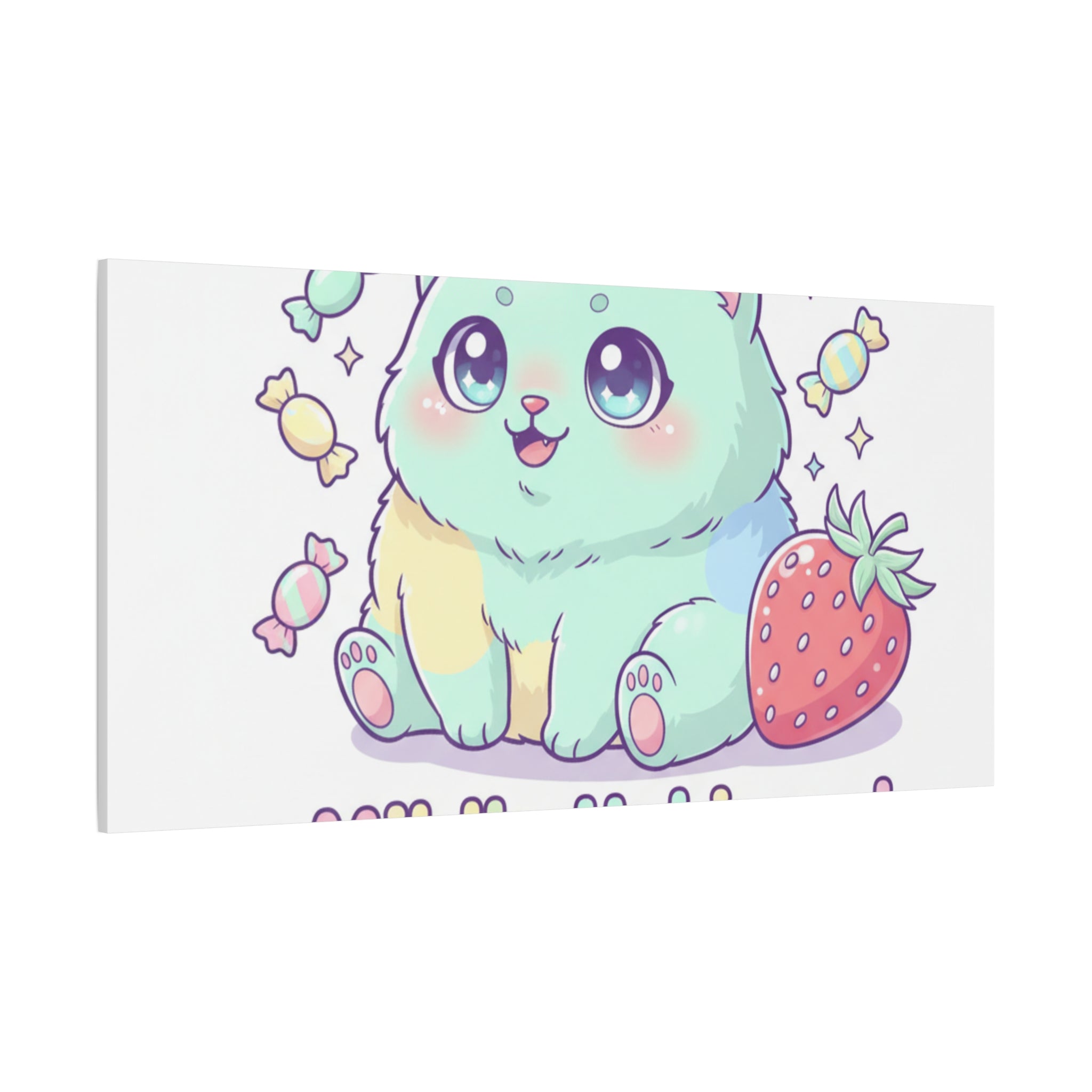 Mildly Unhinged Cute Kawaii Monster Canvas