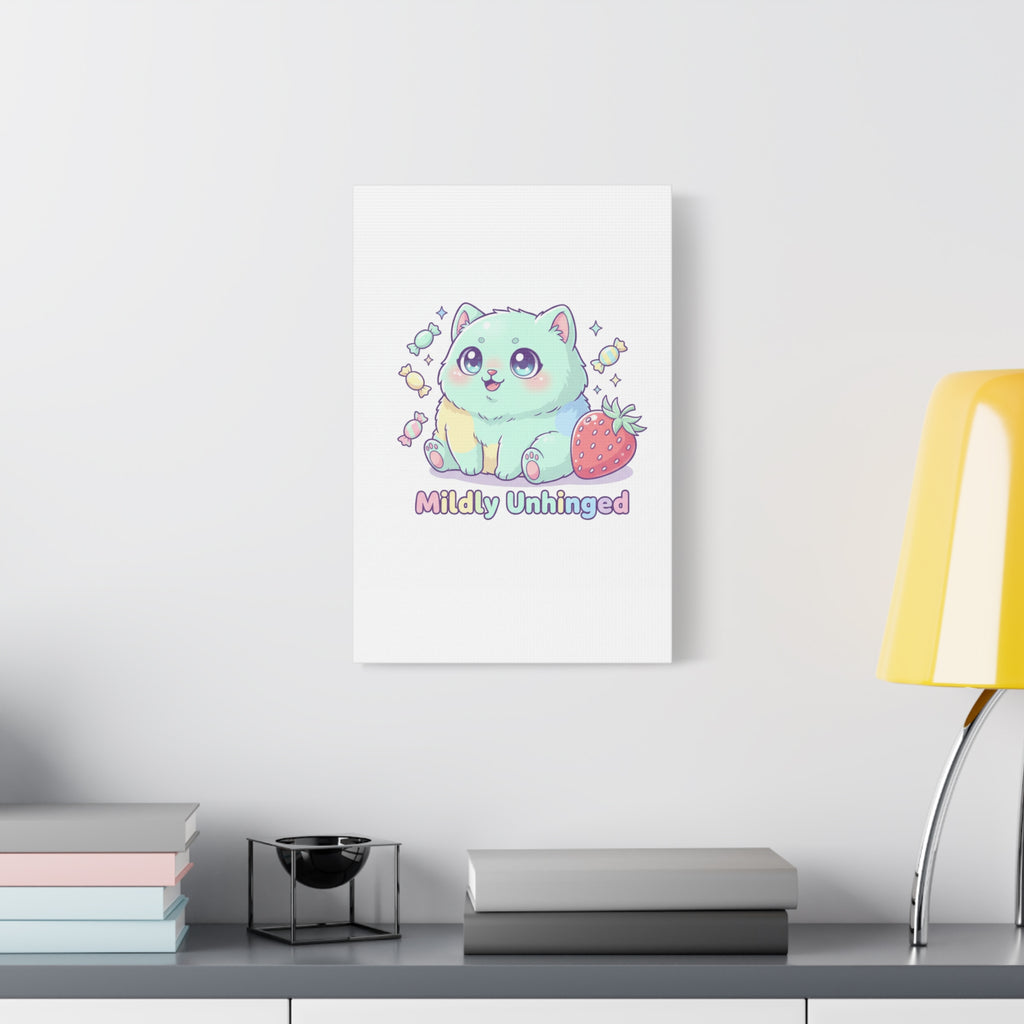 Mildly Unhinged Cute Kawaii Monster Canvas