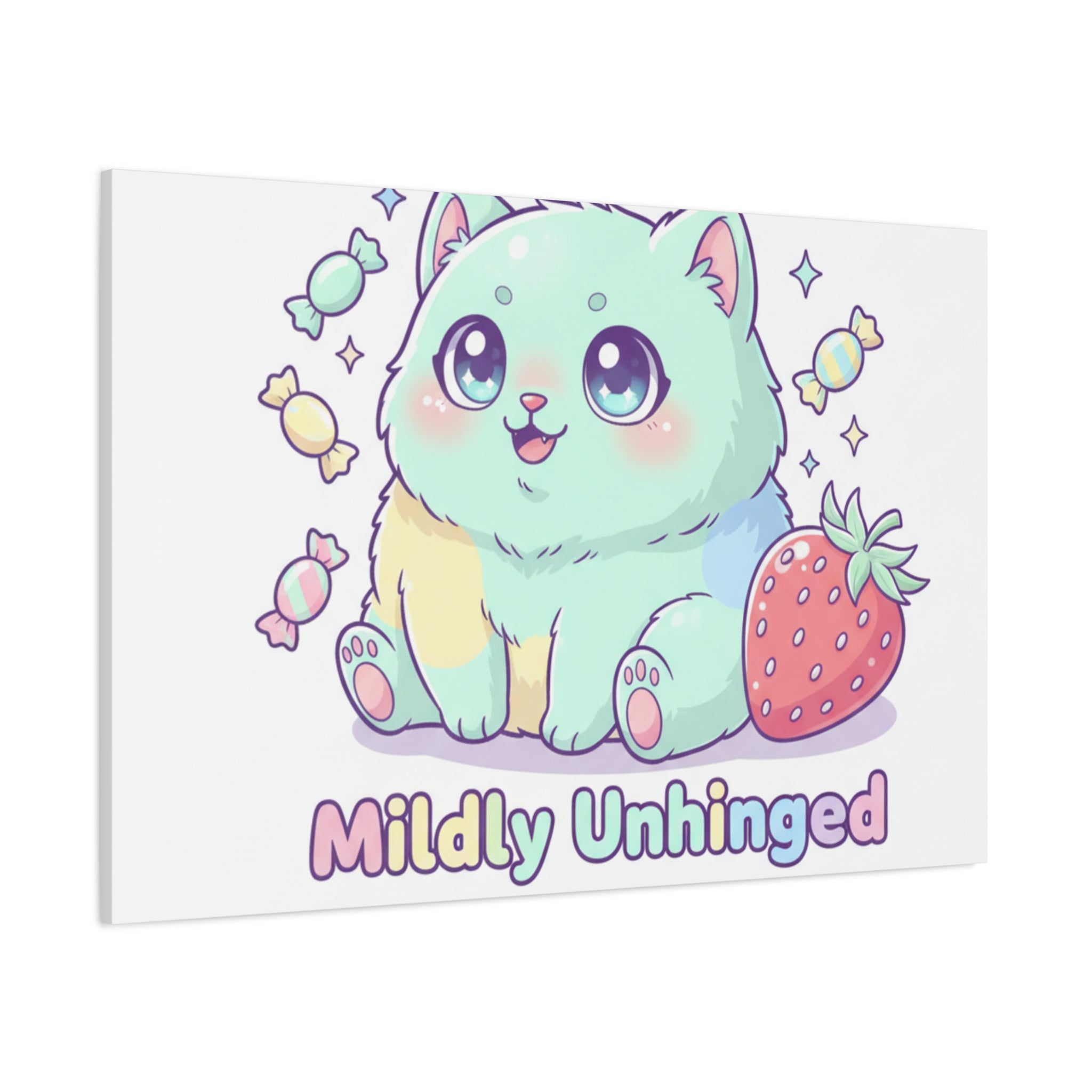 Mildly Unhinged Cute Kawaii Monster Canvas