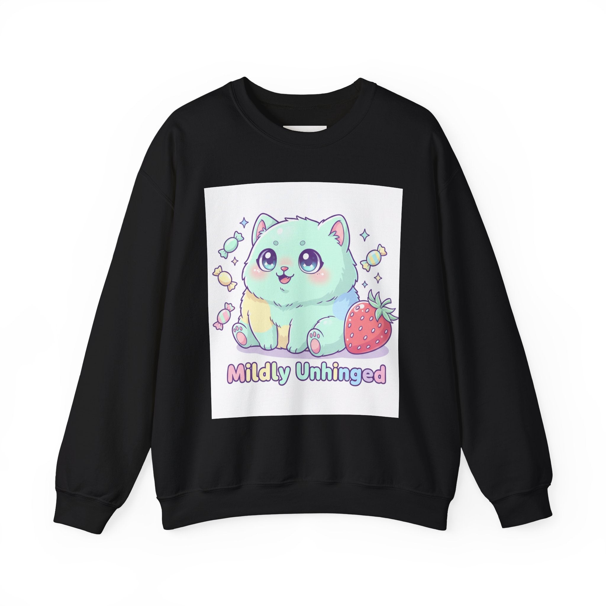 Mildly Unhinged Kawaii Cat Sweatshirt