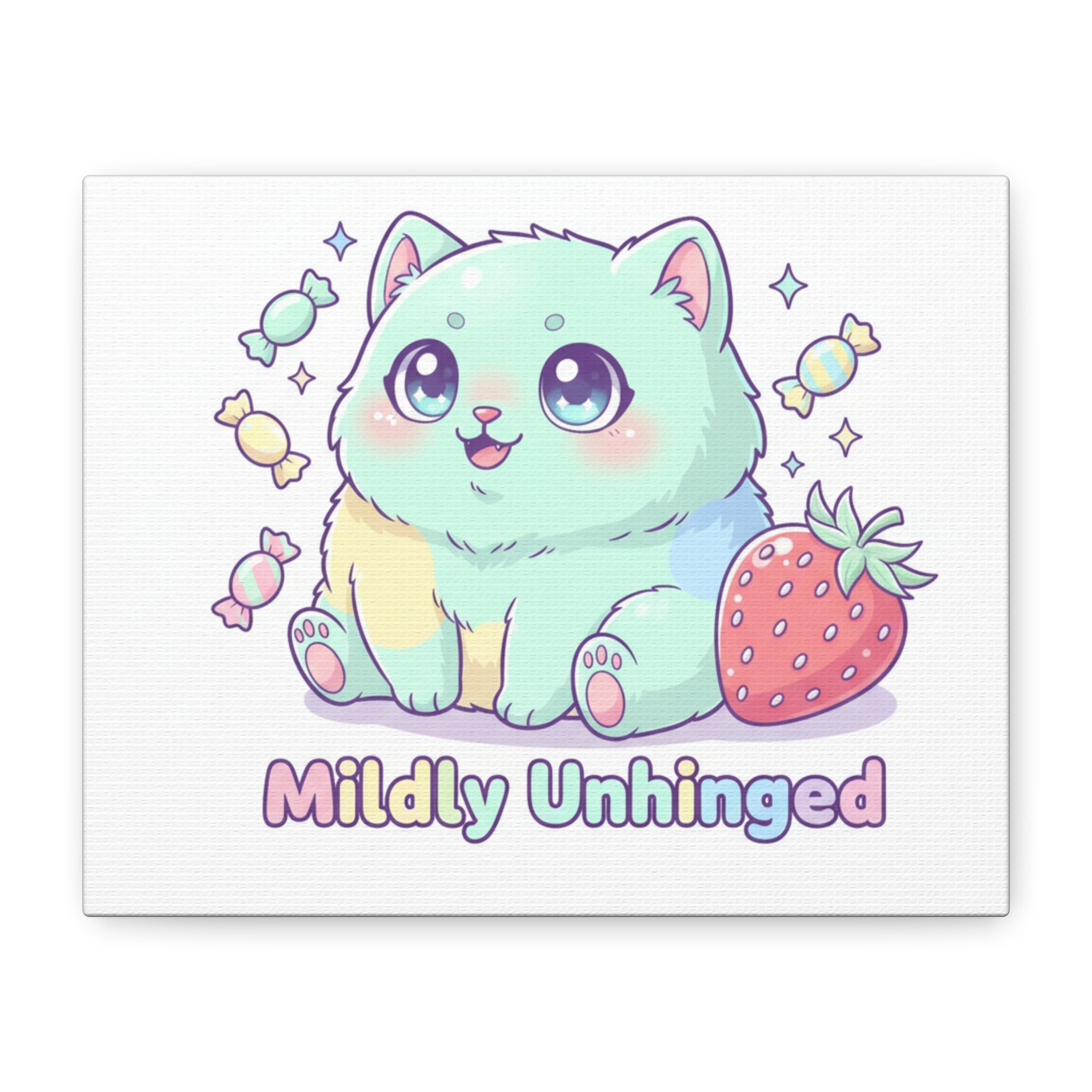 Mildly Unhinged Cute Kawaii Monster Canvas