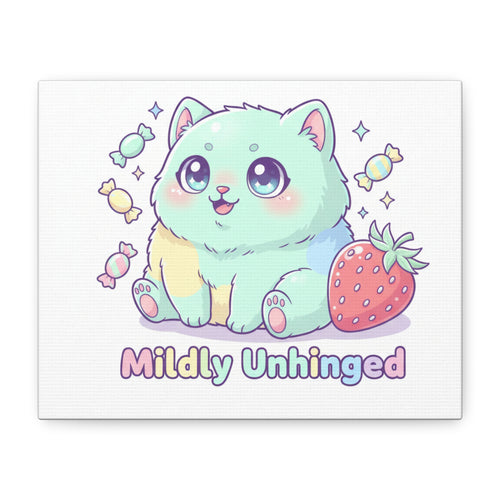 Mildly Unhinged Cute Kawaii Monster Canvas | in 10" x 8" (Horizontal) 1.25" | Canvas | Al Mery's Paradise