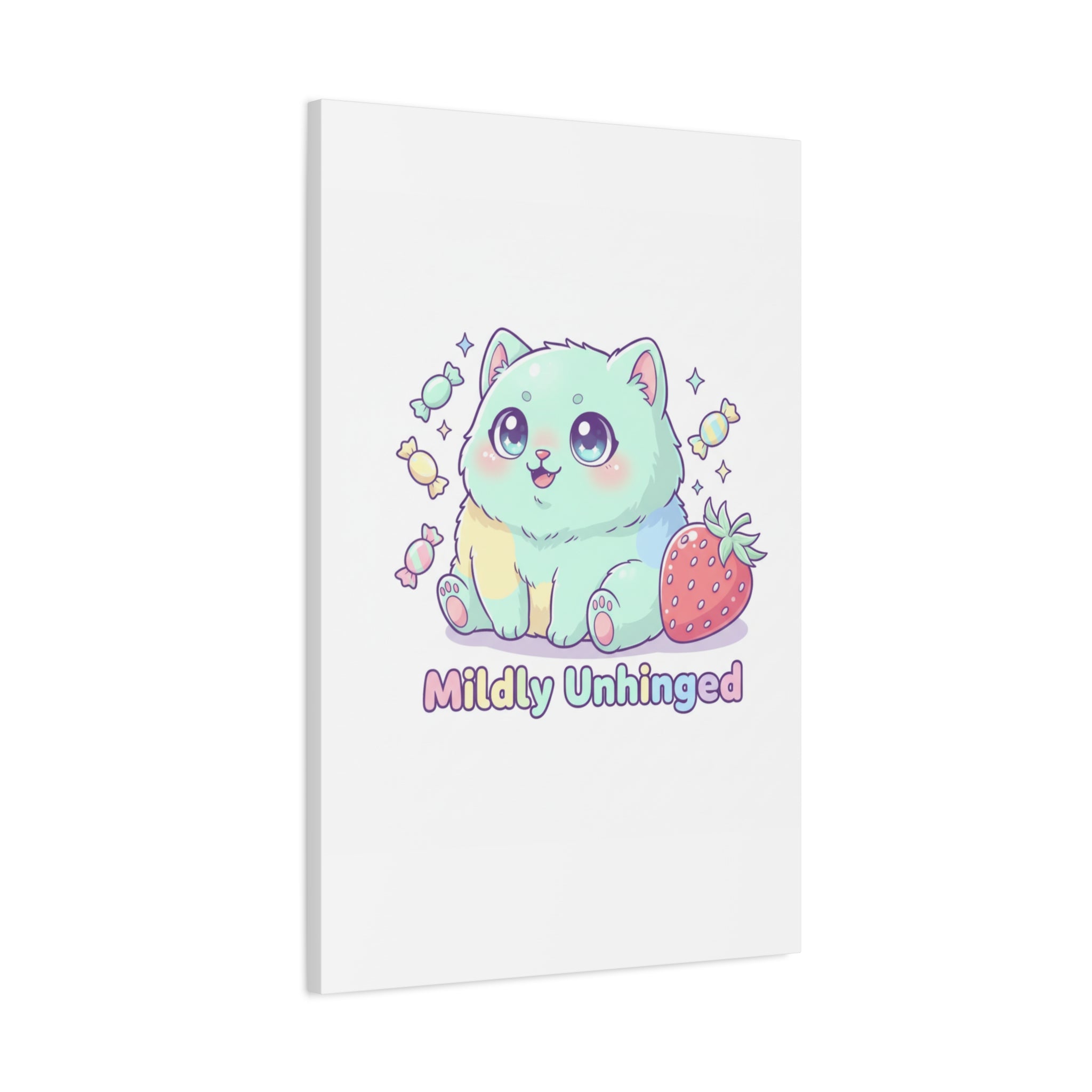 Mildly Unhinged Cute Kawaii Monster Canvas
