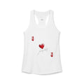 Heart Card Racerback Tank | in XS Solid White | Tank Top | Al Mery's Paradise