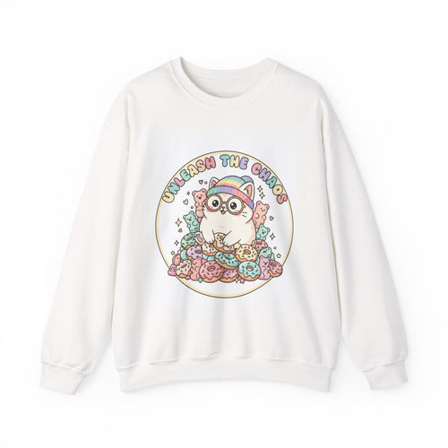 absurd cute tiny monster crewneck | in White S | Sweatshirt | Al Mery's Paradise
